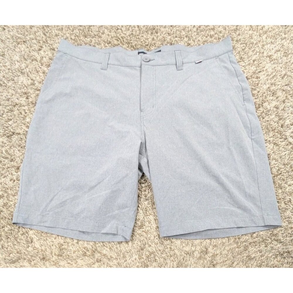 Travis Mathew Golf Chino Shorts Mens 38 Gray Stretch Performance 9" Inseam